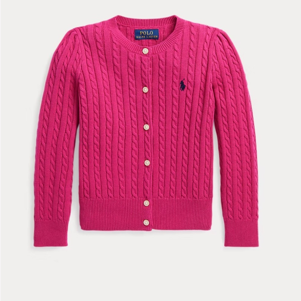 Polo Ralph Lauren mini Cable-Knit Cotton Cardigan